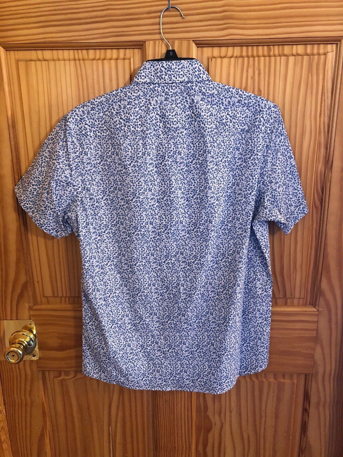 APT.9 MENS Button Up Shirt Blue Leaf 🍃 Small Retail $40 (s-blk-14-31) gallery