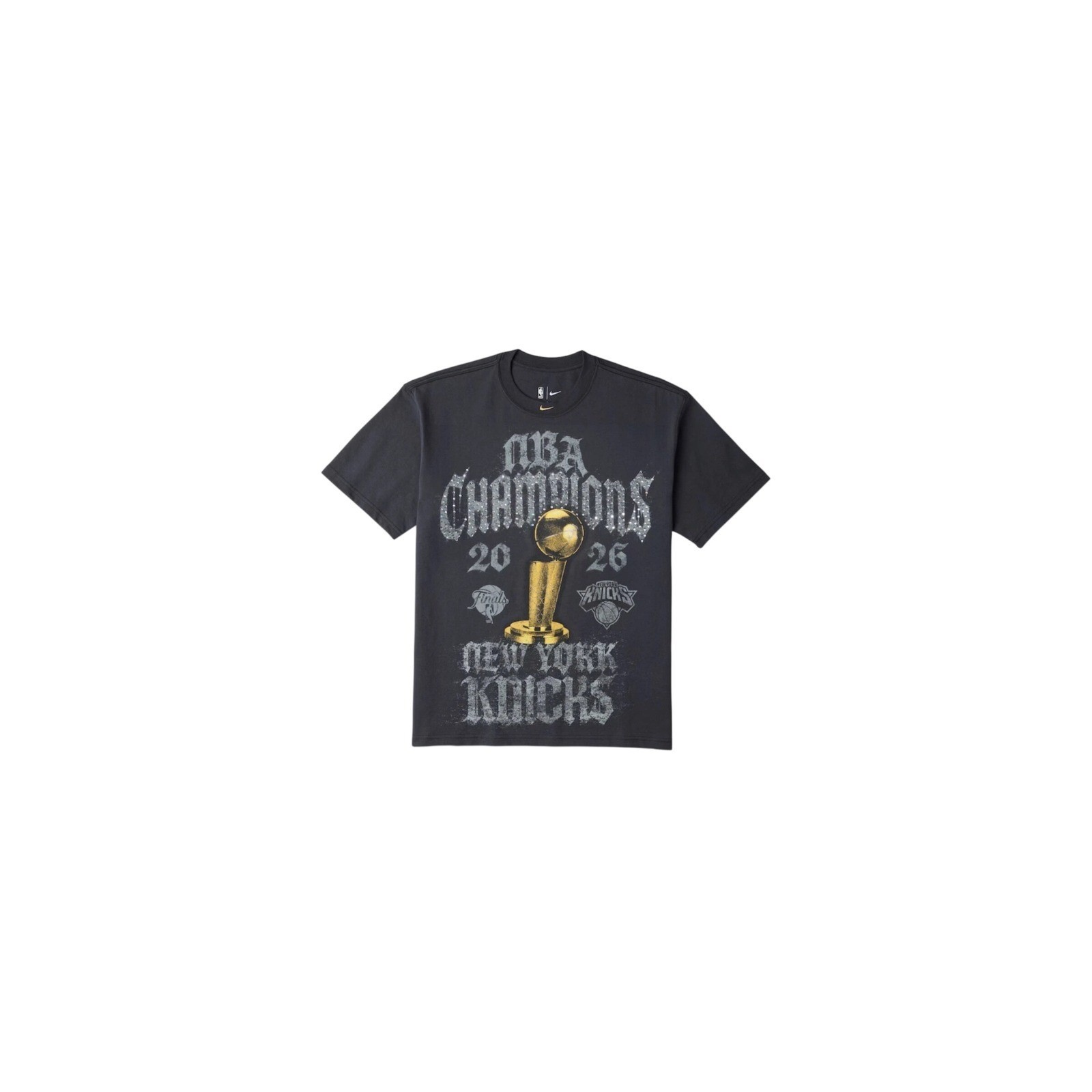Nike NBA Champions New York Knicks 2026 Crystal Rhinestone T Loose Fit Black XL gallery