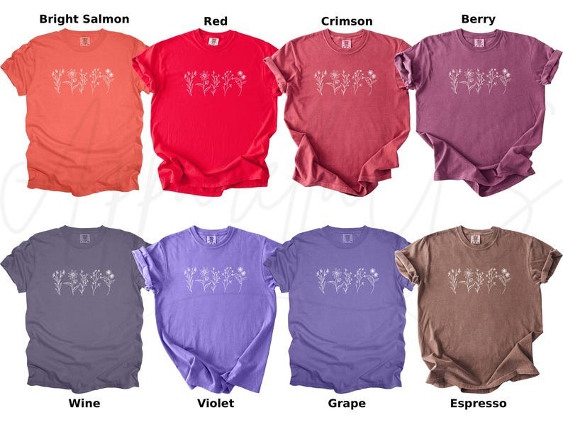 Comfort Colors Wildflower Shirt, Flower Shirt, Nature Shirt, Floral Cottagecore gallery