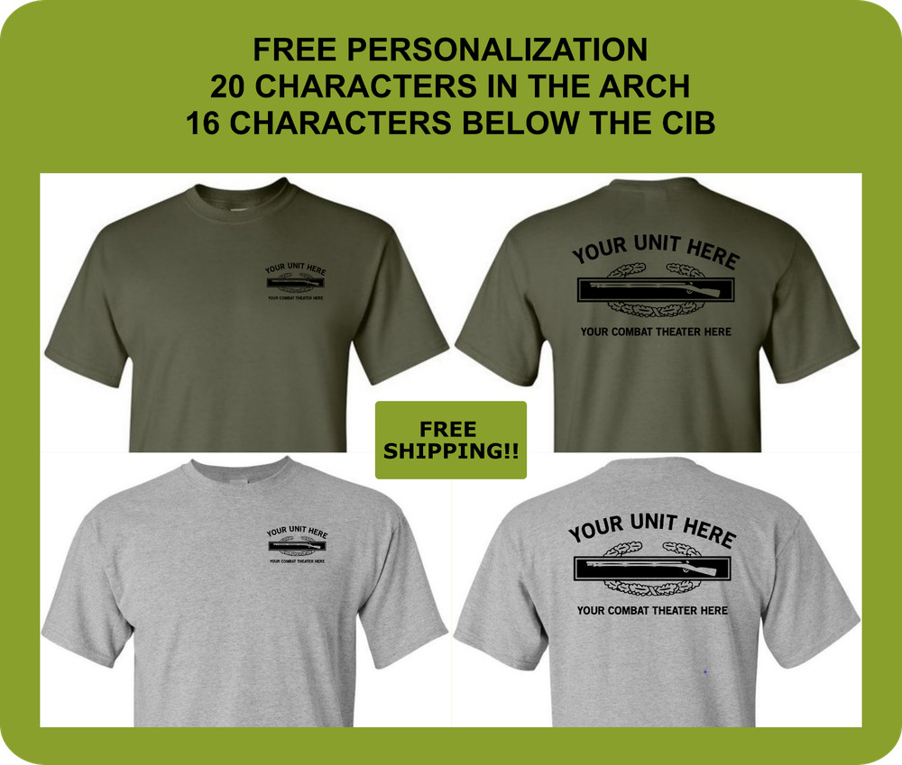 Combat Infantryman Badge Shirt, CIB Custom Performance Shirt, Infantry Shirt