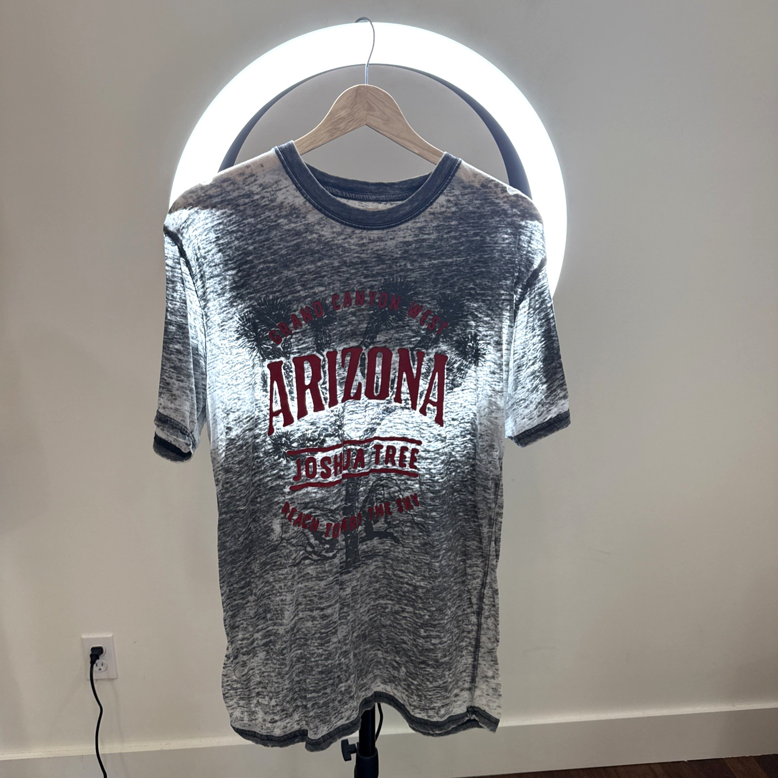 Grand Canyon Joshua Tree Arizona Paper Thin Burnout Graphic Tee T-Shirt Men’s M