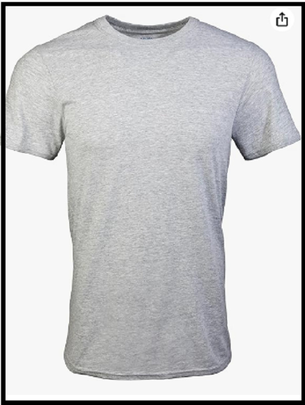 Gildan Men's Crew T-Shirts Multipack Style G1100 Assorted Black 5-Pack, X-Large gallery