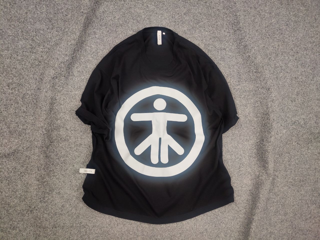 AELIZA studio Design unique collection Oversized Logo Black Shirt