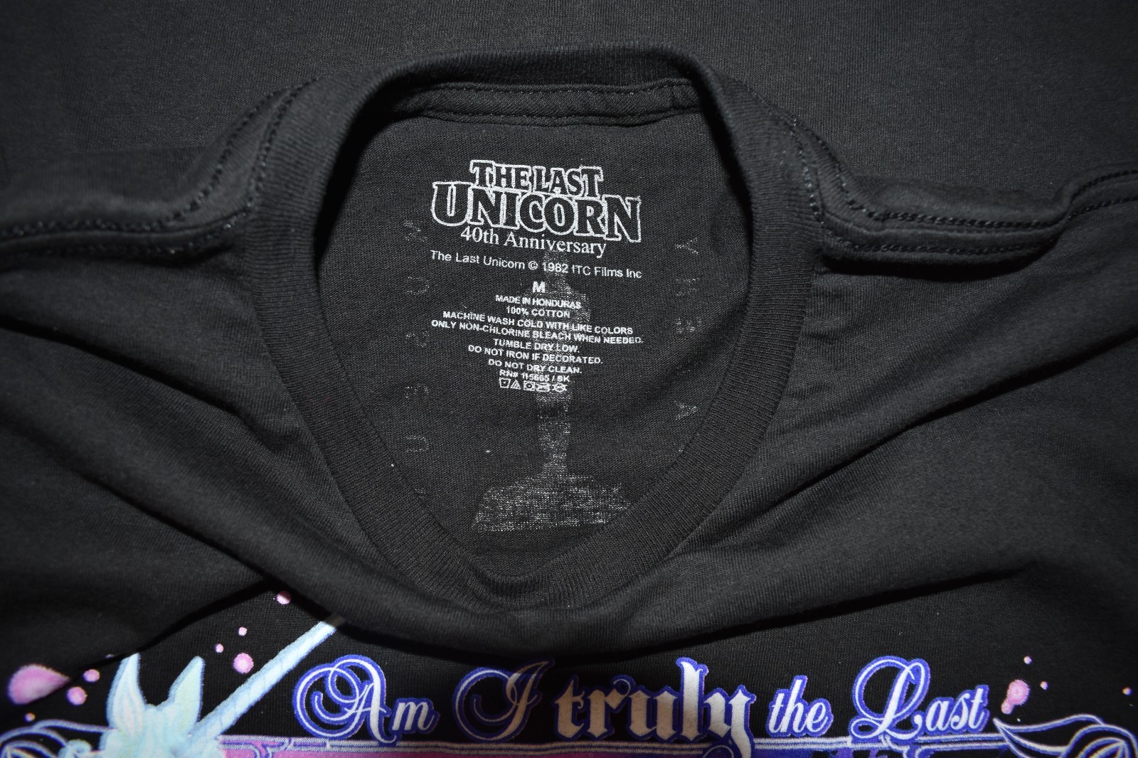The Last Unicorn 40th Anniversary I Am Truly The Last Mens Shirt New Medium gallery
