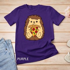 Cute Hedgehog Eating Pizza Kids Fast Food Pizza Lover Gift Unisex T-shirt