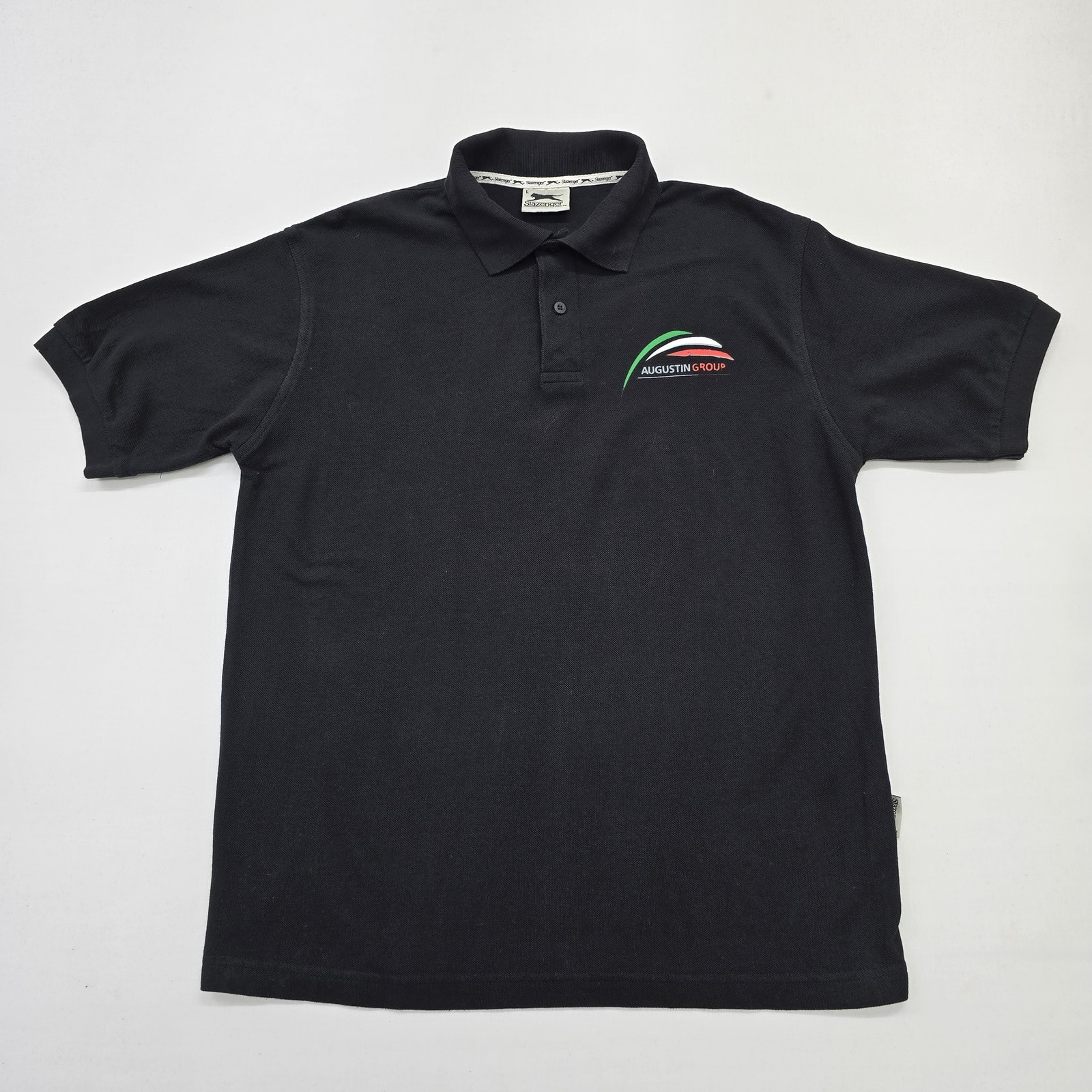 Slazenger Mens Black Polo Pique Knit Size L Regular Condition New