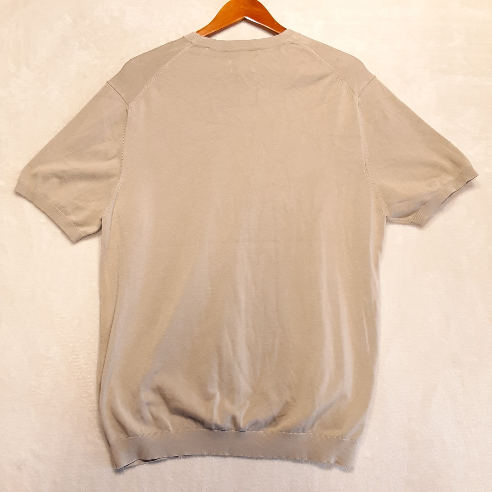 Porter & Ash Mens Viscose Nylon Blend T-Shirt XL Tan Beige Crew gallery