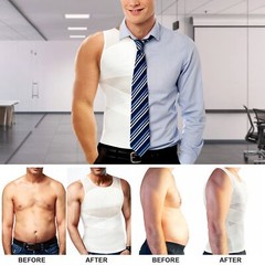 Men Chest Compression Shirt Body Shaper Posture Correct Vest Tummy Control Tops