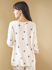 Gelato Pique 3-Pattern Waffle Long T-Shirt (PWCT255278) Women’s CRM Free