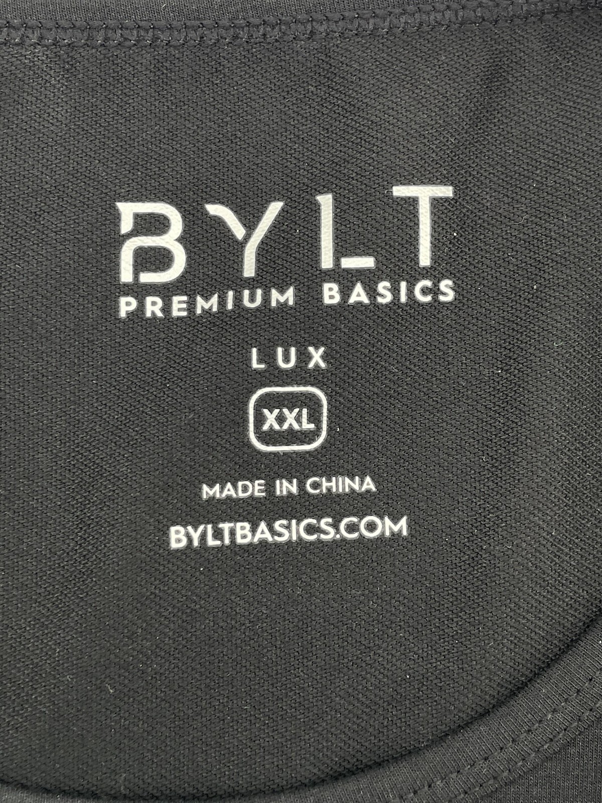 BYLT Premium Basics LUX Mens 2XL Black Stretch Crew Neck T-Shirt Tee Casual gallery