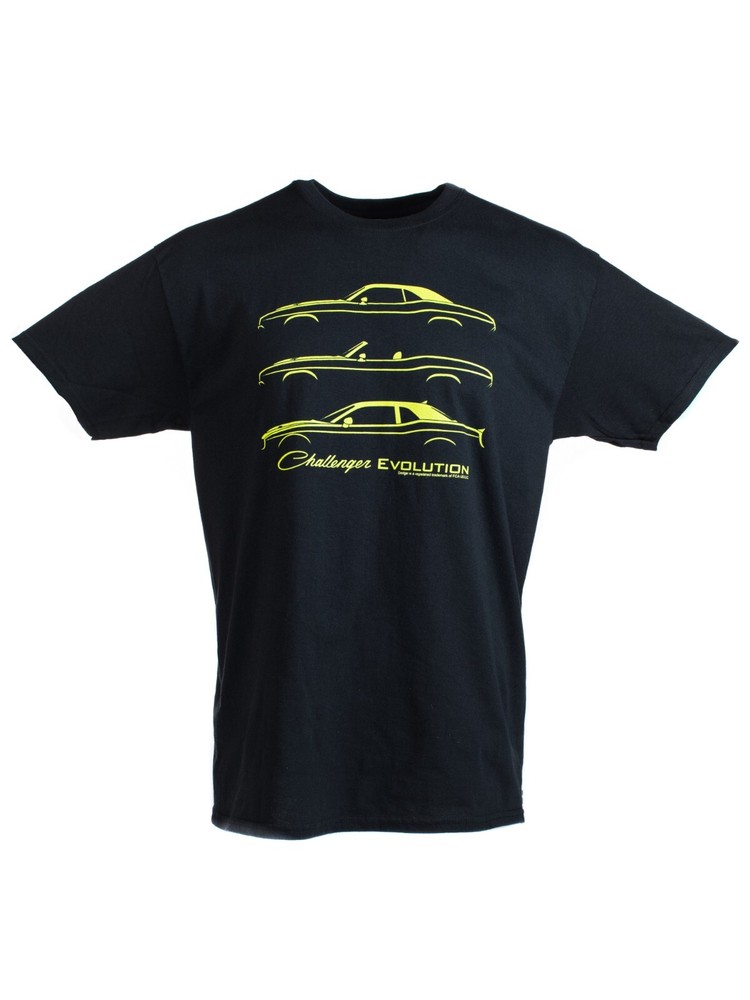 David Carey Dodge Challenger Models Evolution (Licensed) Black w/ Green, 3XL
