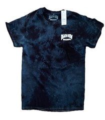 Death Row Records Short Sleeve Crew Neck Graphic Tee Shirt Black Blue Small NWT