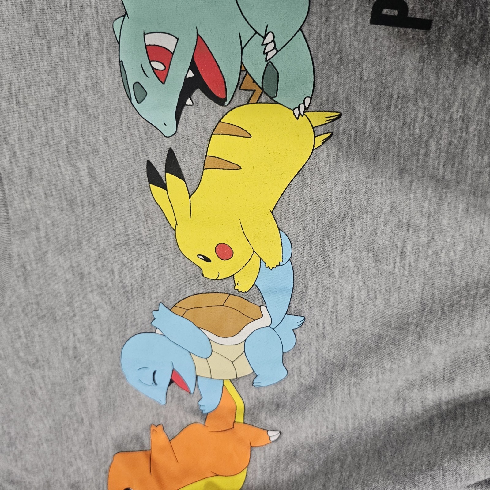 Pokémon T-Shirt Adults L Gray Graphic Pikachu Charmander Print See Measurements gallery