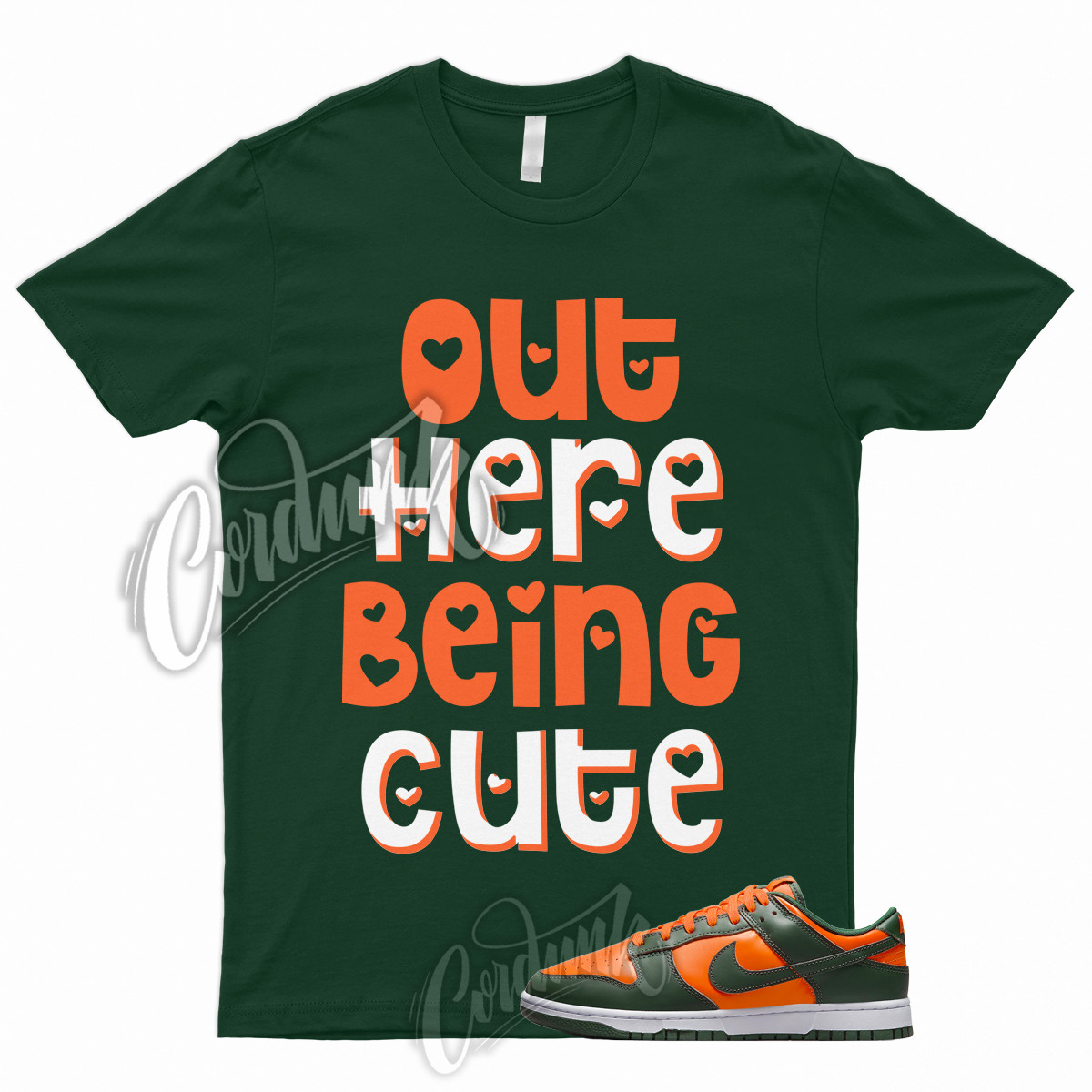 CUTE Shirt for Dunk Low Miami Orange Team Green High Rain FAMU Hurricane Forest gallery