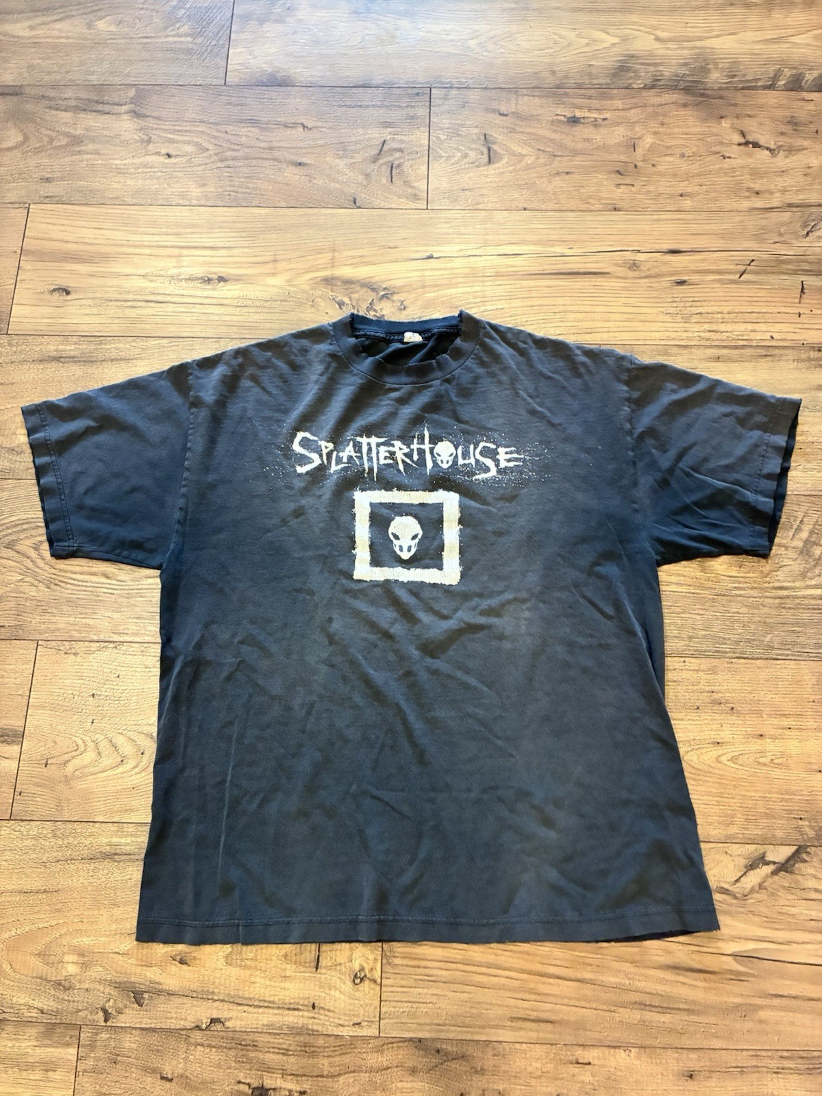 Vintage Namco Splatterhouse Game Promo Shirt Men XL Black Horror Short Sleeve gallery