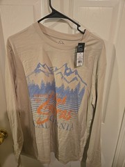 Beige Original Use Explore the High Sierras Long Sleeve T-Shirt Medium