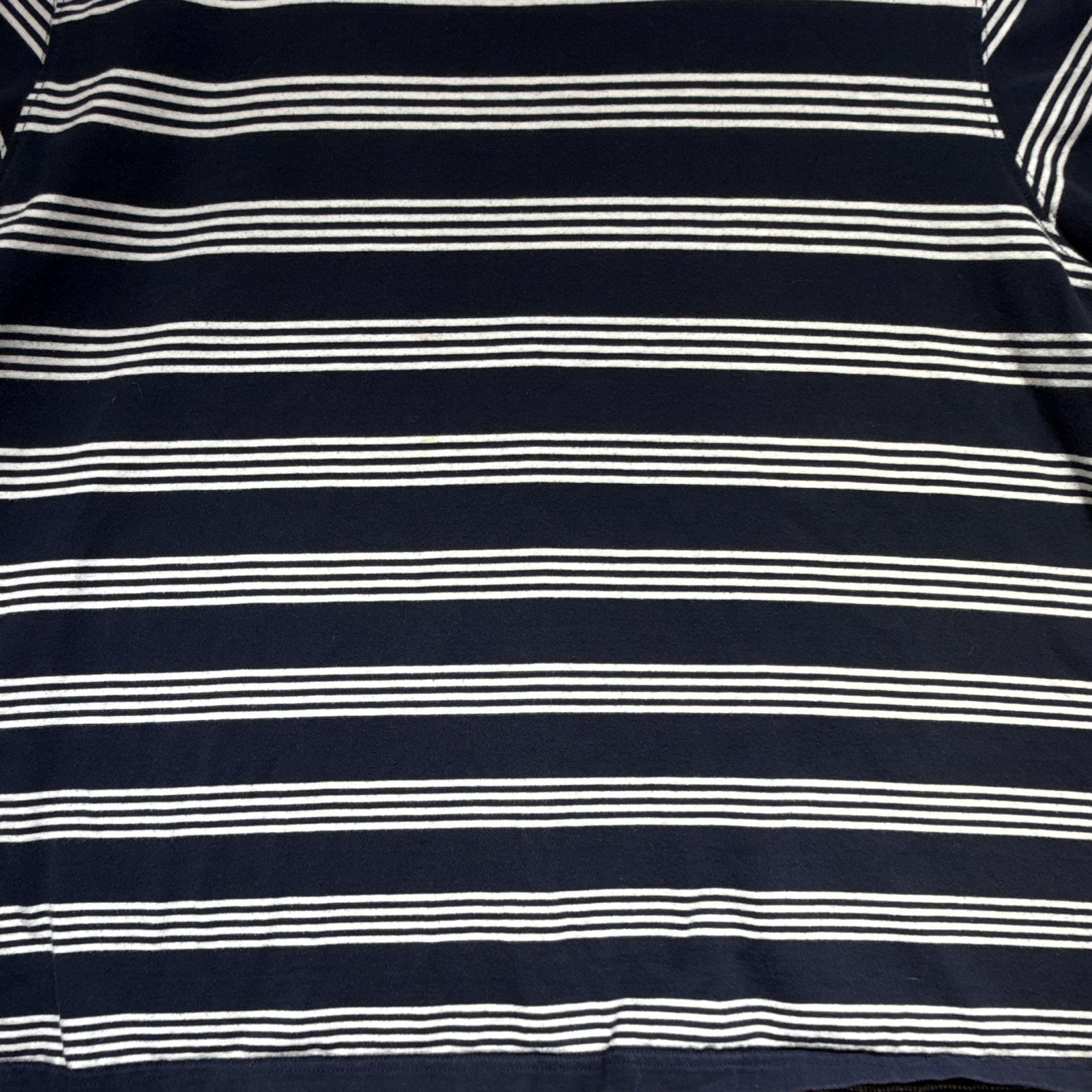 L.L.Bean Men's Navy/White Striped Logo Crew Neck Short Sleeve Knit Tee 2X gallery