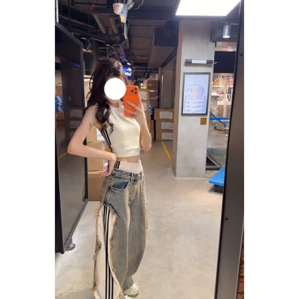 Fashionable High-Waist Sleeveless Strap Vest Top And Casual Pants Set Spring Sum gallery