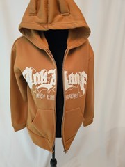 Unbranded sweatshirt with front zipper in tan men tops size M M18