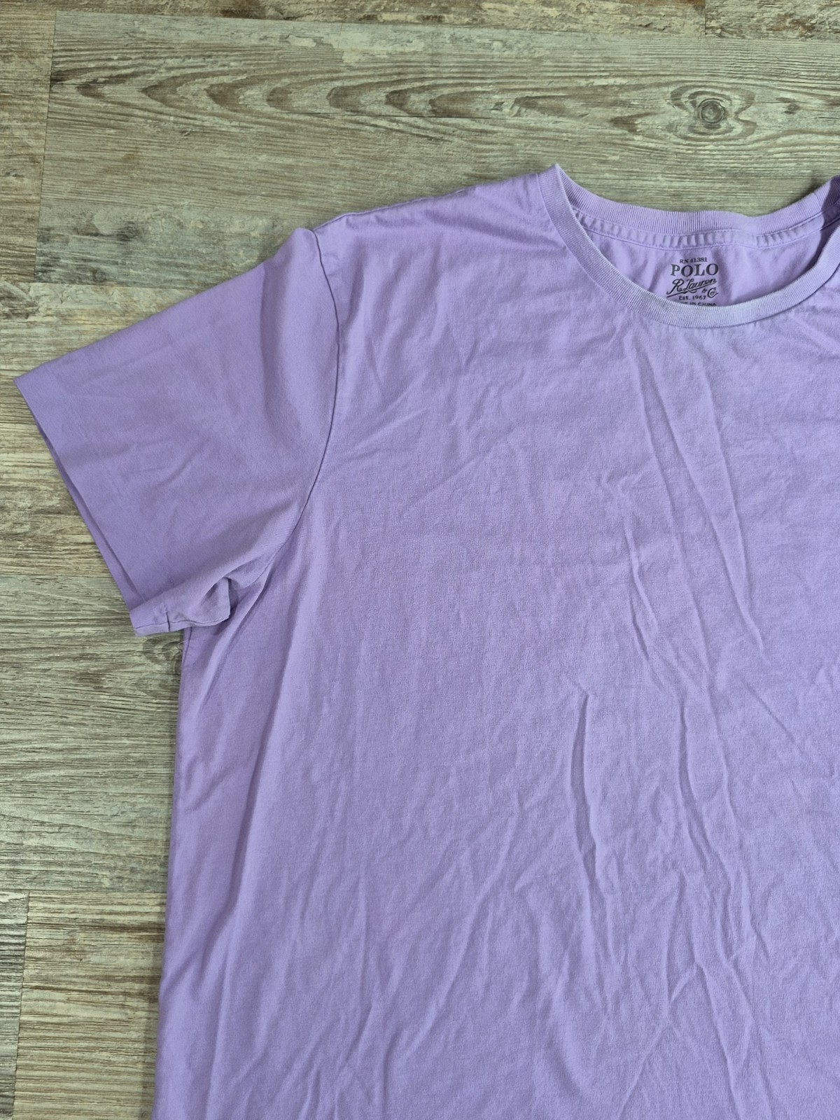 Polo Ralph Lauren Crew Neck Modern Classic-Fit Shirt Mens XL PURPLE GREEN PONY gallery