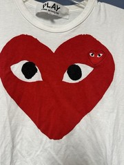 COMME DES GARCONS PLAY RED BIG HEART TEE AZ-T026 WOMEN’S SIZE M