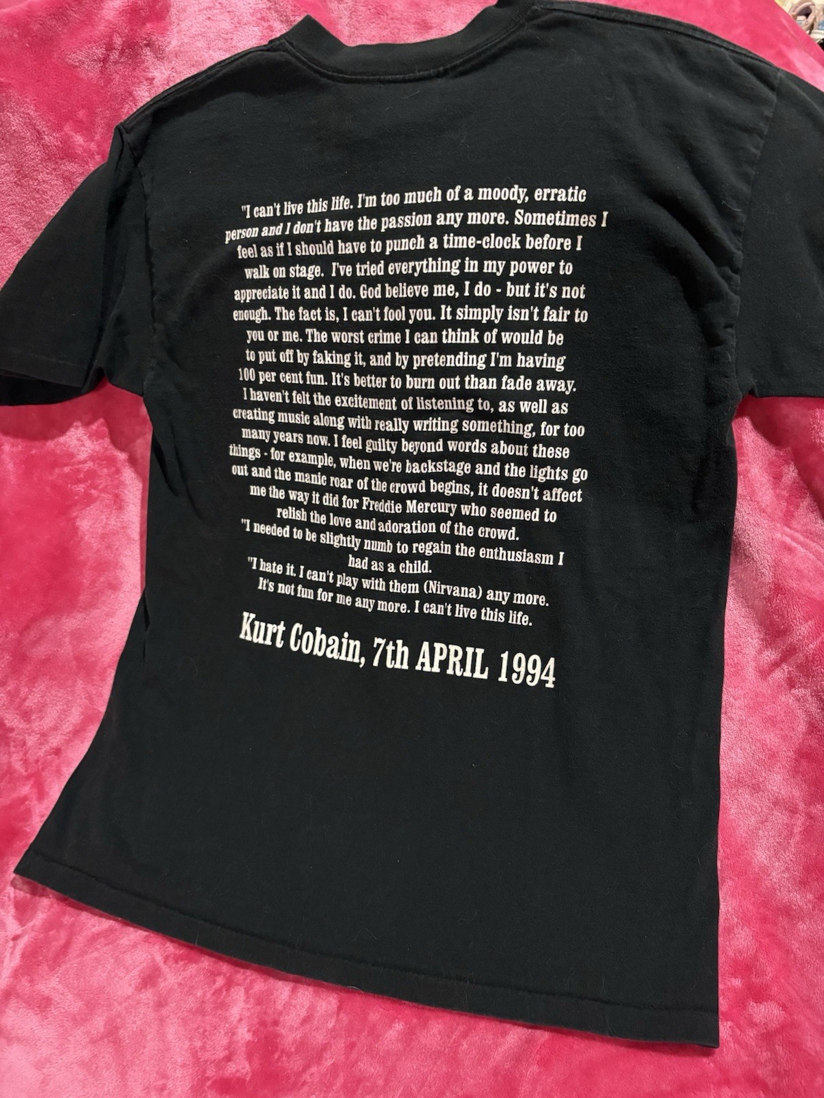 Vintage 90's Kurt Cobain Nirvana Memorial Tribute T-Shirt gallery