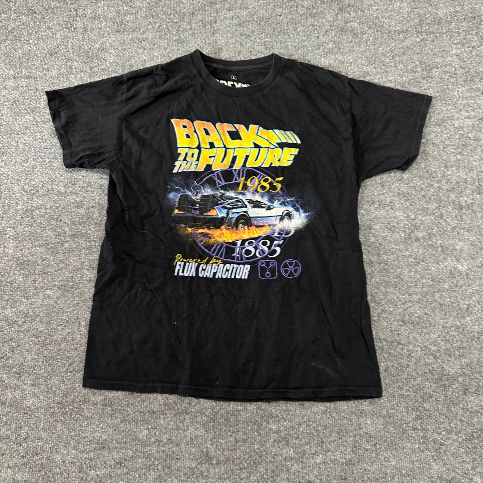 Ripple Junction T-Shirt Mens Size L Black Back to the Future Movie Graphic Tee gallery