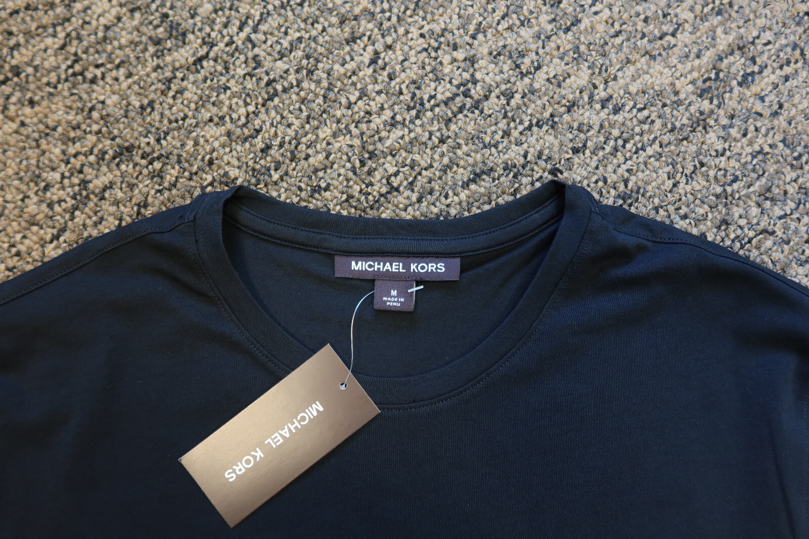 $69 New Michael Kors Men's Cotton Blend Crew Neck Tee T-Shirt - MEDIUM - Black gallery