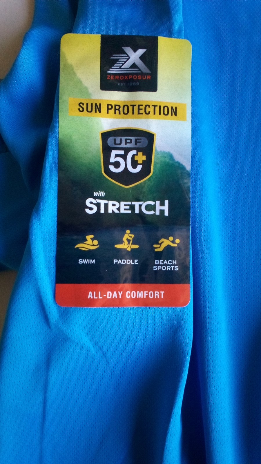 Zeroxposur T-Shirt Mens L Blue UPF50+ Sun Protection Stretch Rash Guard New gallery
