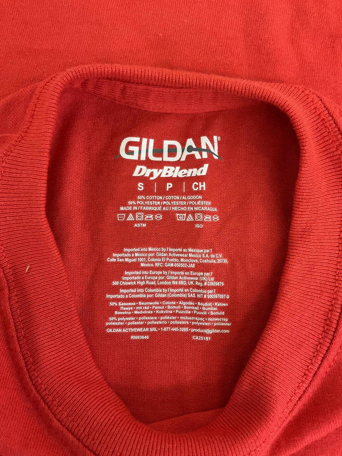 Gildan Adult Unisex DryBlend 50/50 G800 #15 Small Red SS Crew Neck Tshirt New gallery
