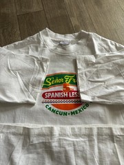 Vintage 90s Senor frogs Spanish lessons tee mens Large USA Made Mexico Cancun
