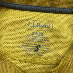 LL Bean Wool Henley Shirt Small Yellow 285509 Padded Elbow Preppy Base Hike Mens