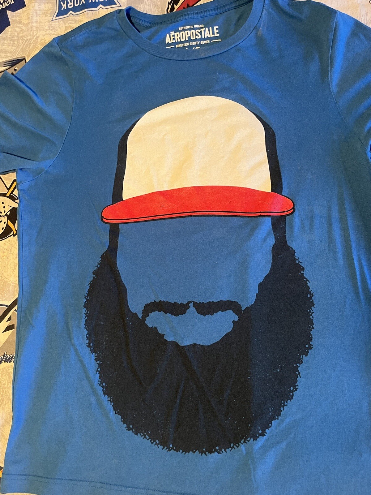 Aeropostale Trucker Hat Beard Men's L T-Shirt gallery