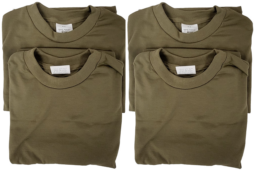 (4 PACK) DLA Skillcraft Troop Support Coyote Med Crew Neck Army Military T-Shirt gallery
