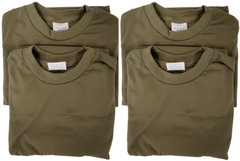 (4 PACK) DLA Skillcraft Troop Support Coyote Med Crew Neck Army Military T-Shirt