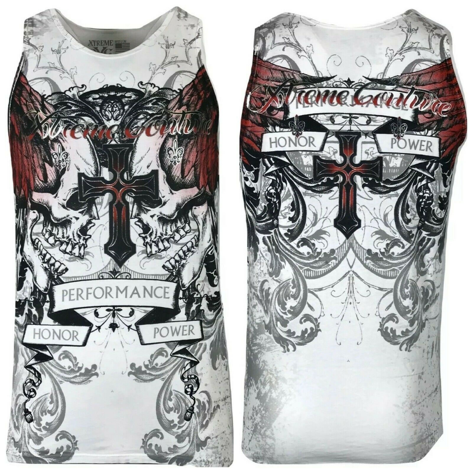 Xtreme Couture by Affliction Men's Tank Top Shirt Carnivore Skull Biker S-3XL gallery