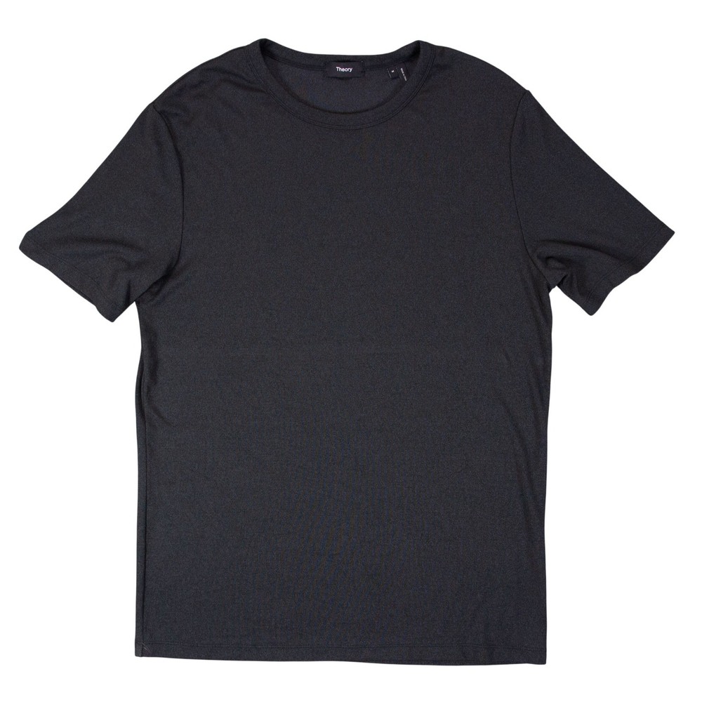Theory Mens Essential Tee Anemone Milano Dark Grey Modal Blend T-Shirt Size M
