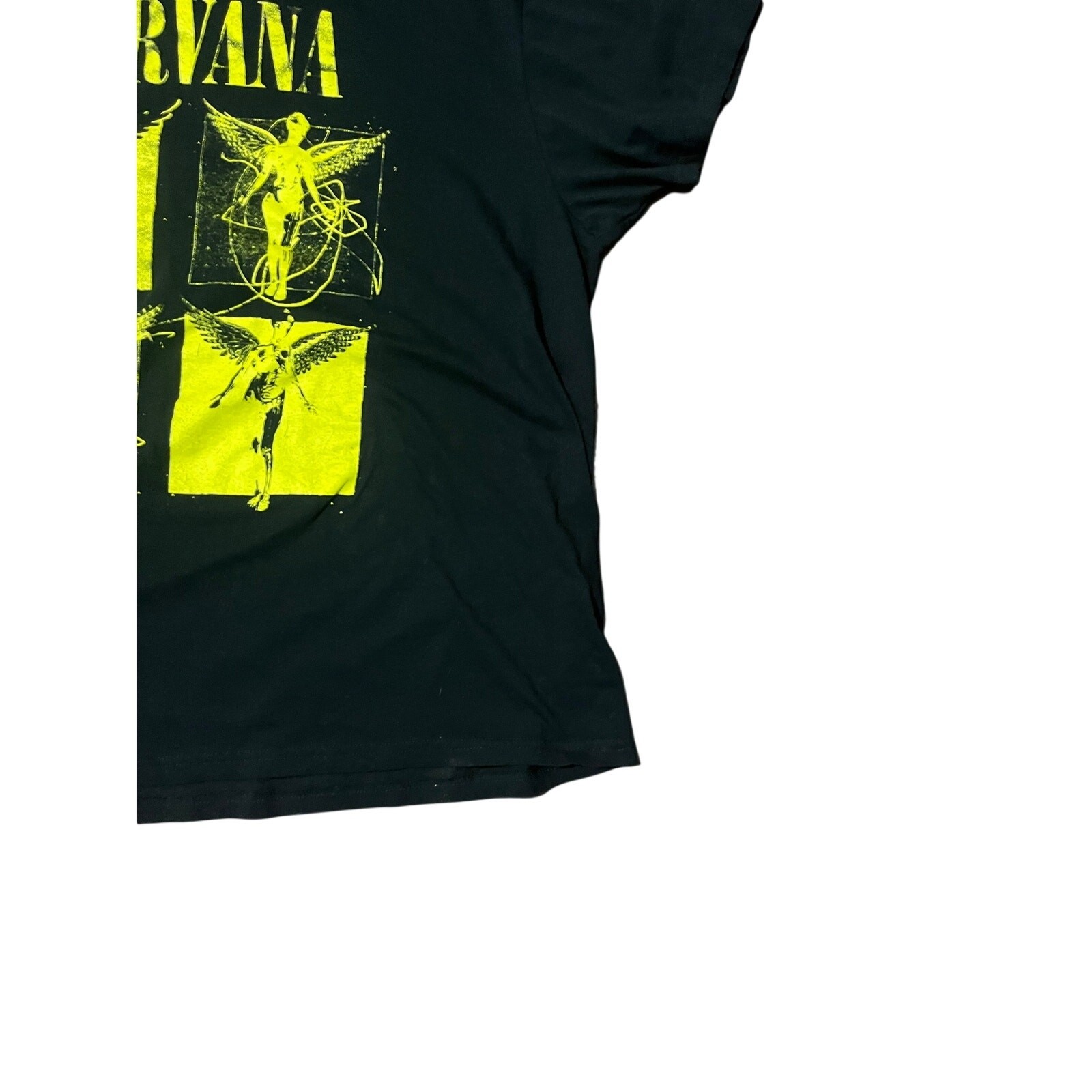 Nirvana T-shit 2xl In utero Black Angle Graphic yellow cotton Breathable, comfy gallery