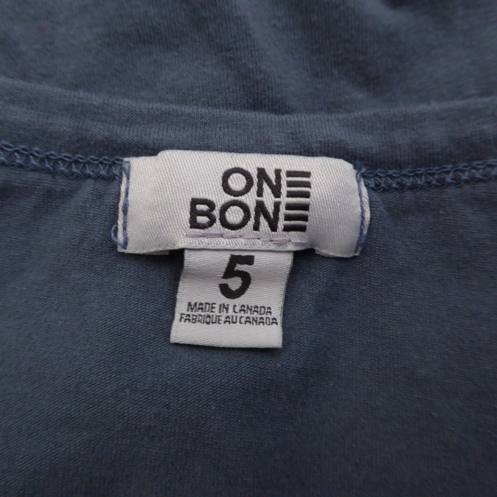 ONE BONE Mens Size 5 / 6XL Long Sleeve Scoop Crew Neck T Shirt OB106 Blue Cotton gallery