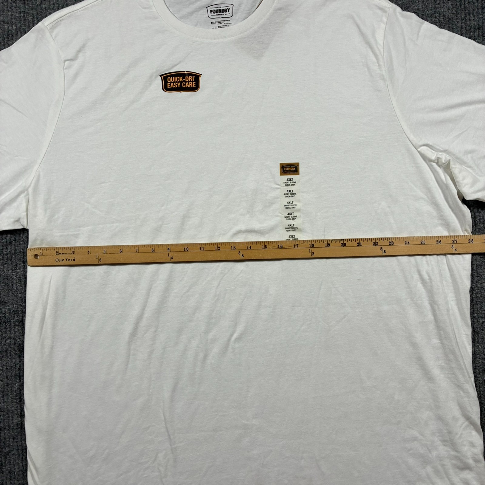 The Foundry Supply Co. Mens T-Shirt Size 4XLT White Casual Quick Dri Easy Care gallery