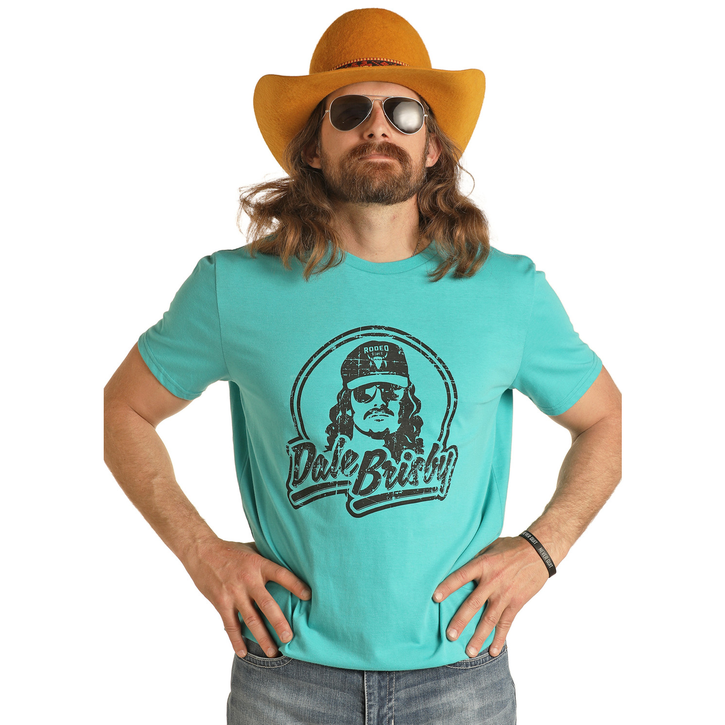 Rock & Roll Cowboy® Men’s Turquoise Dale Brisby Graphic Tee RRUT21R0J3