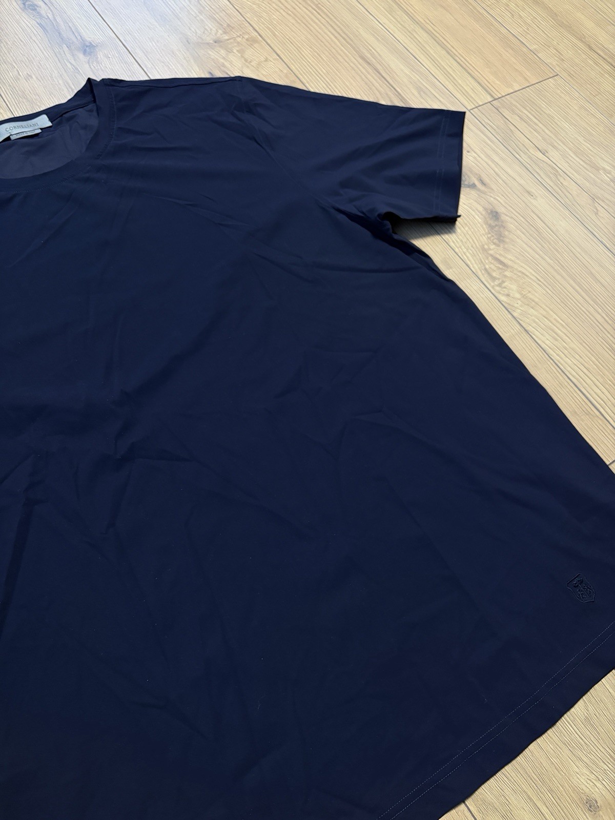Corneliani Polyamide Navy Blue Crewneck T-shirt sz 58 gallery