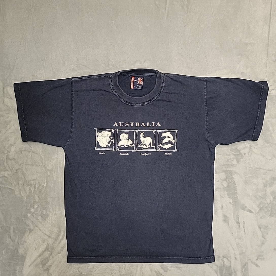 VTG Australia Shirt Mens L Nature Koala Wombat Kangaroo Dolphin Single Stitch