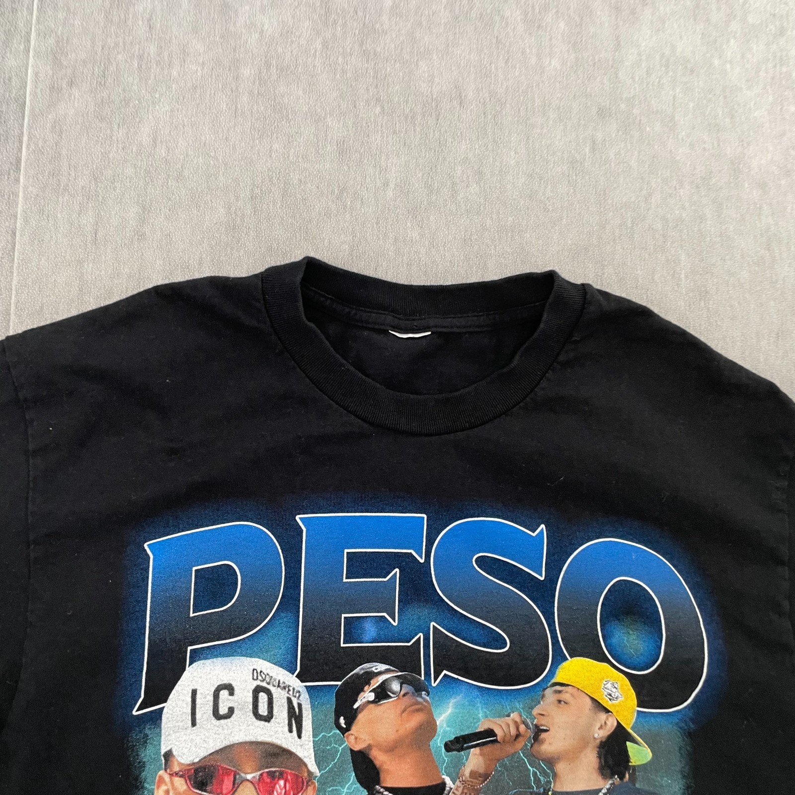 Peso Pluma Shirt Adult Medium Black La Doble P Banda Music Graphic Tee Mens M gallery