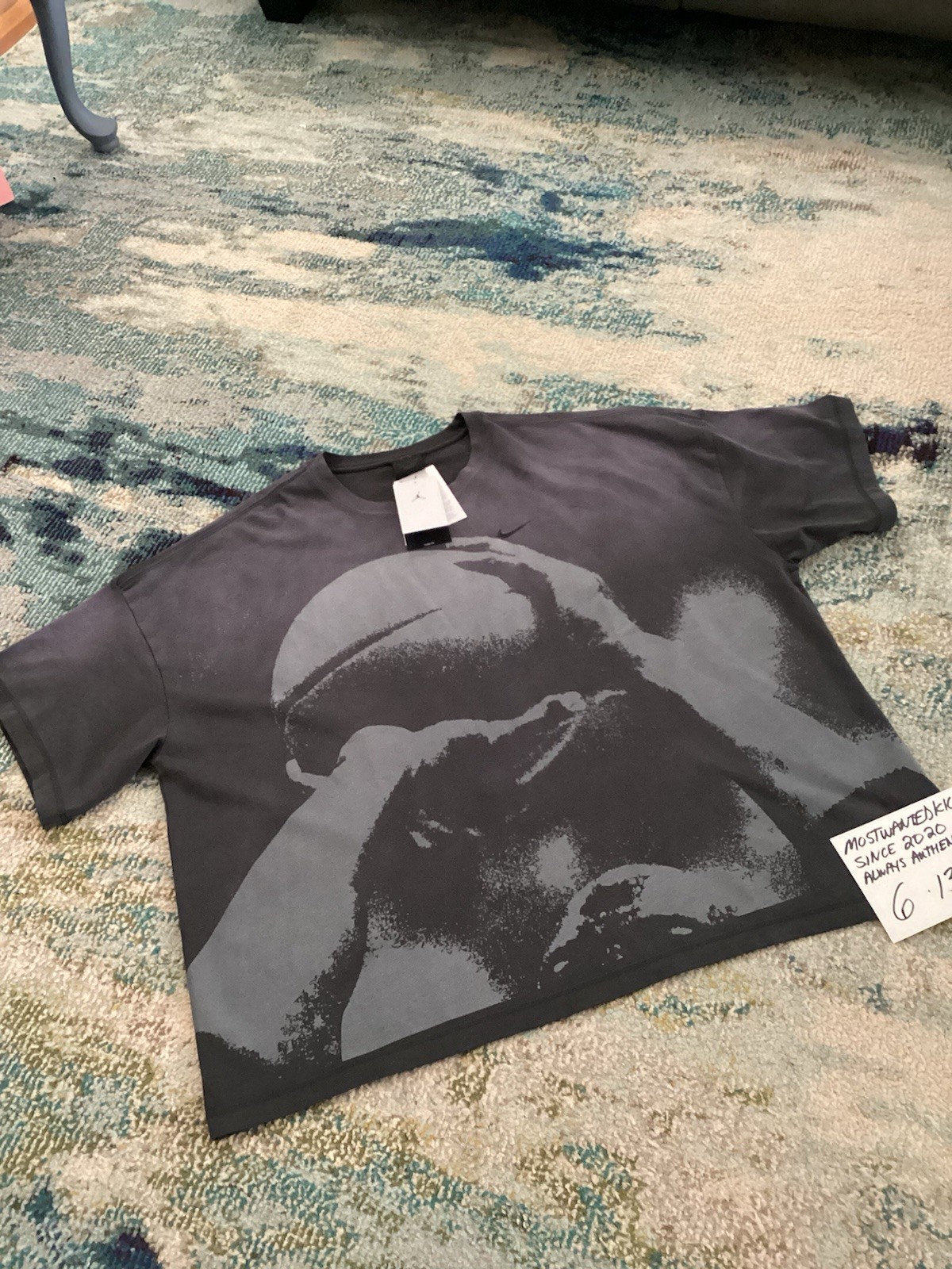 NWT Nike Air Jordan Shooting Graphic Anthracite Loose Fit T-Shirt Men’s Sz XXL gallery