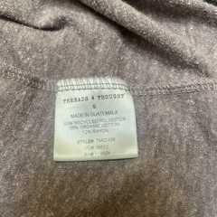 Threads 4 Thought Mens Small S Heather Earth Brown Sustainable Crew Neck Tee