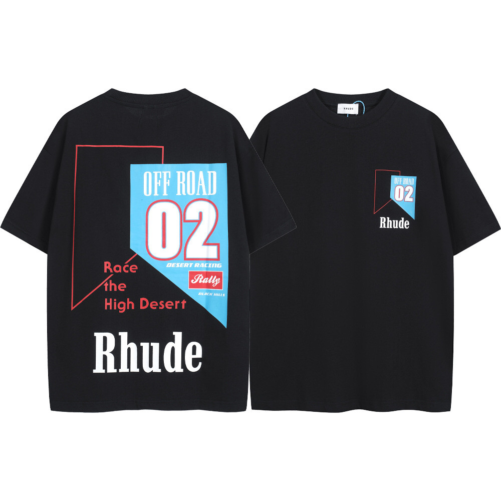 🎁🎁33Style Men Women RHUDE High Quality Cotton Short Sleeve Polo T-Shirt S-2XL gallery