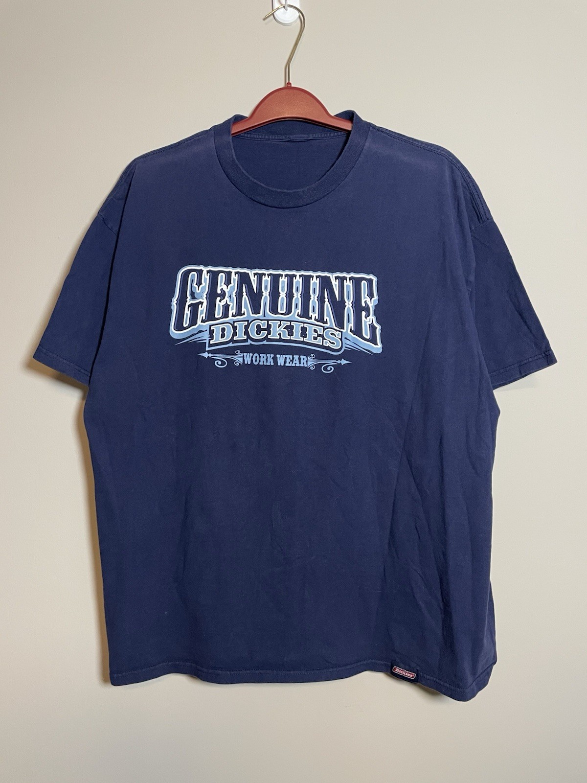 Original Genuine Dickies Brand Men’s XL Dark Blue Cotton T-Shirt (D431)