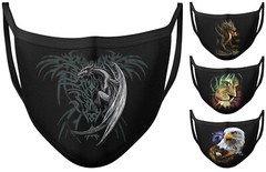 Face mask Reusable Dragon Tribal Wolf Vampire Skull Costume Biker Washable Mask