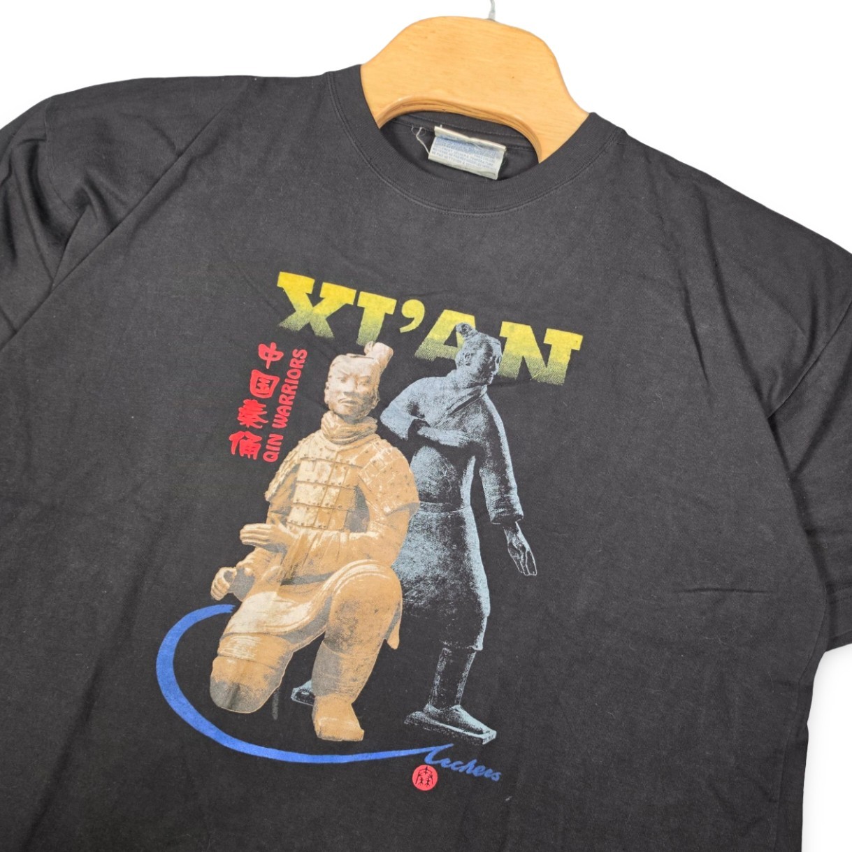 Vintage Xi'an Qin Warriors Terracotta Army China Graphic T-Shirt Mens XL Black gallery